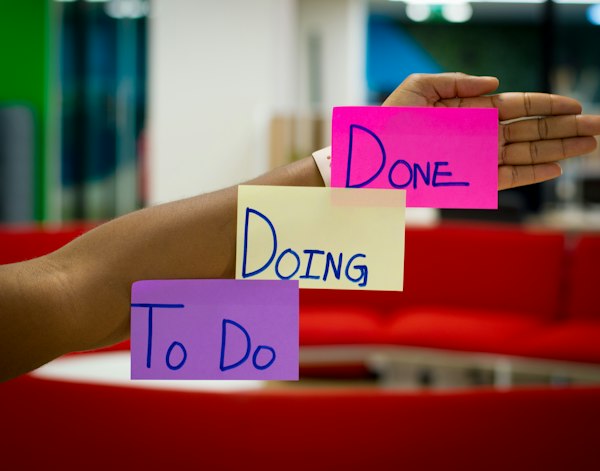 Trello kanban board closeup
